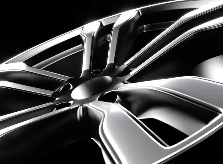 closeup of a wheel rim