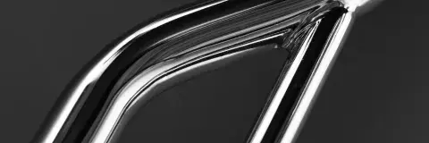 Close-up of a part treated with decorative Nickel coating