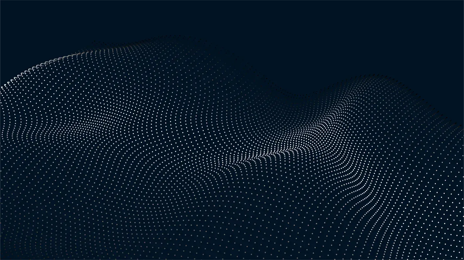 abstract blue background with white dots creating a wave