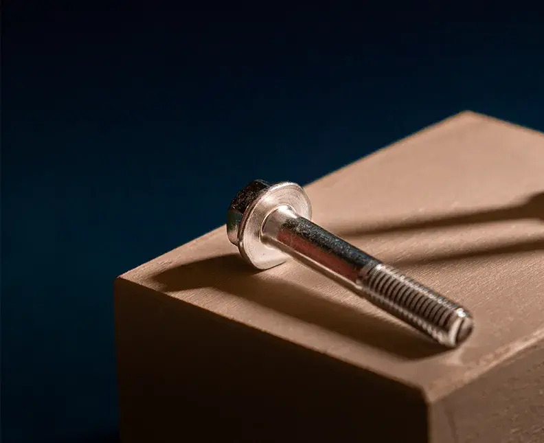 Fastener treated with ZETAPLUS 450  ammonia free zinc brightener system
