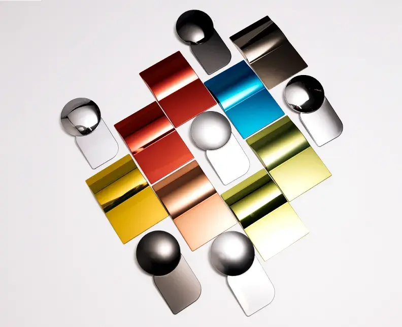 Colorful samples treated with TRILYTE CP 3000 post-dip enhancing trivalent chromium depositcorrosion performance