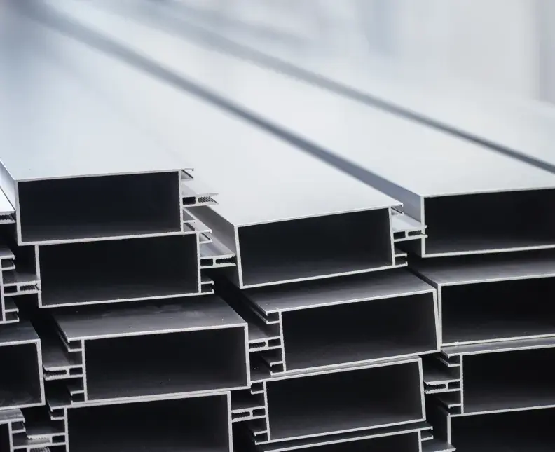 stacked aluminum profiles