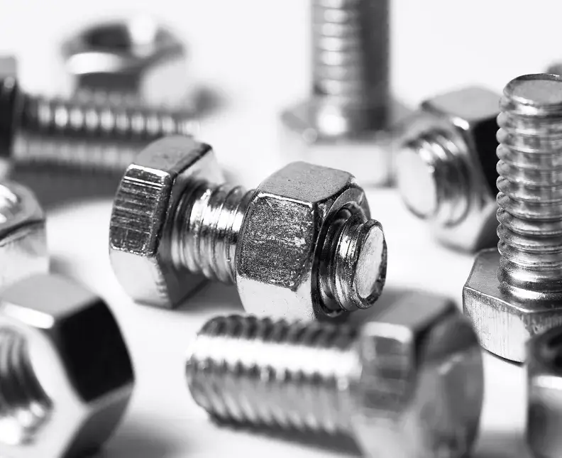 fasteners on a white bacground