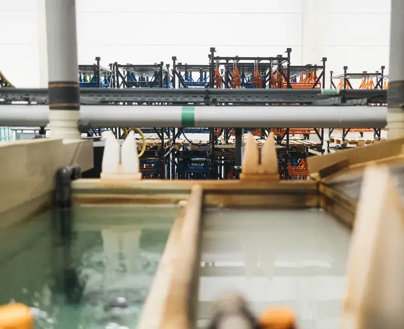 Plating bath in an industrial setting